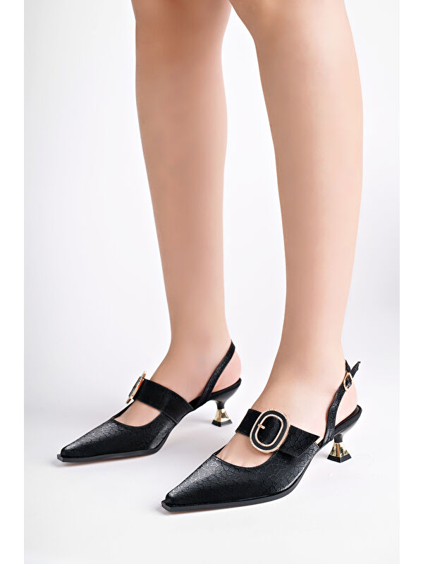 MARİANA Toka Detaylı Kadın Günlük Klasik Topuklu Ayakkabı - Görsel 6