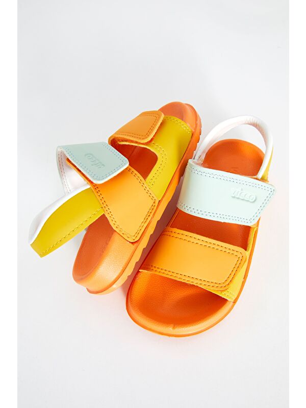Krixi Hafif Unisex Çocuk Orange Sandalet - Görsel 3