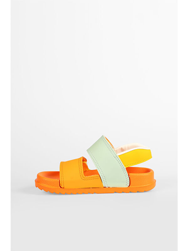 Krixi Hafif Unisex Çocuk Orange Sandalet - Görsel 5