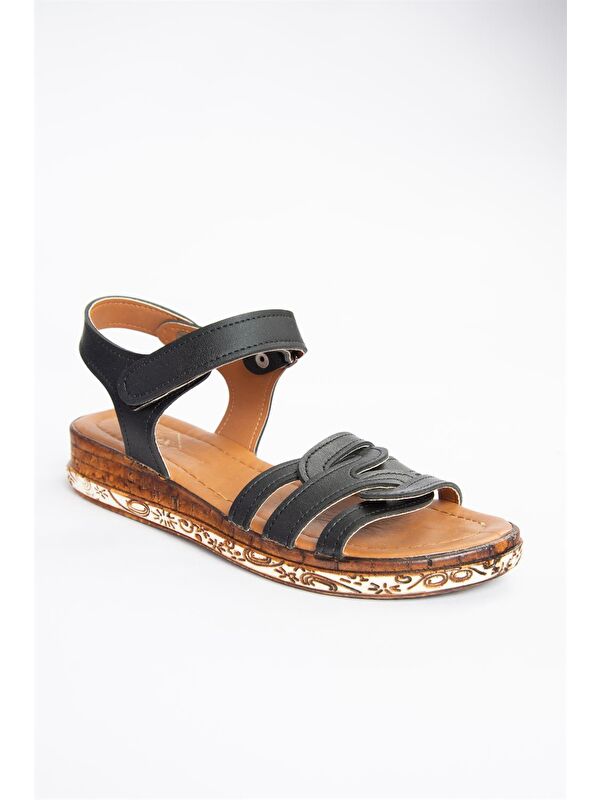 Siyah Kadın Sandalet F288091109 - Görsel 5