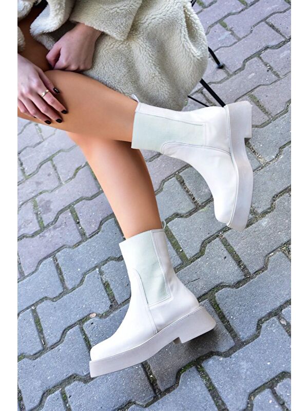 L6101302 Bej Kadın Bot - Görsel 2