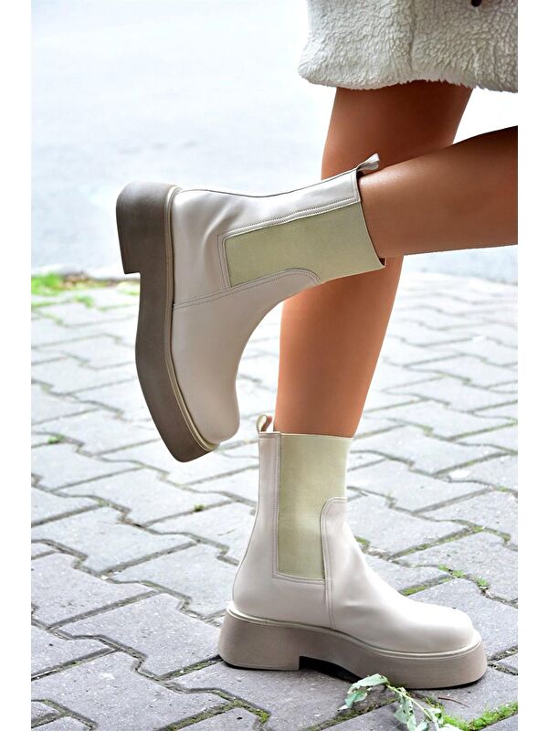 L6101302 Bej Kadın Bot - Görsel 3