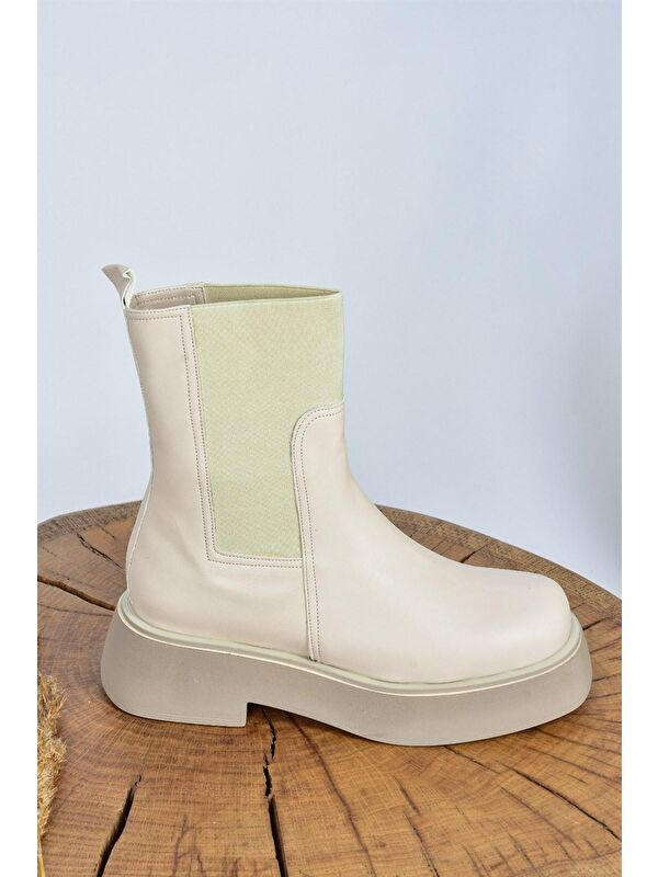 L6101302 Bej Kadın Bot - Görsel 6