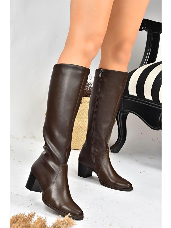 Kahverengi Kadın Çizme A654252709 - Görsel 4