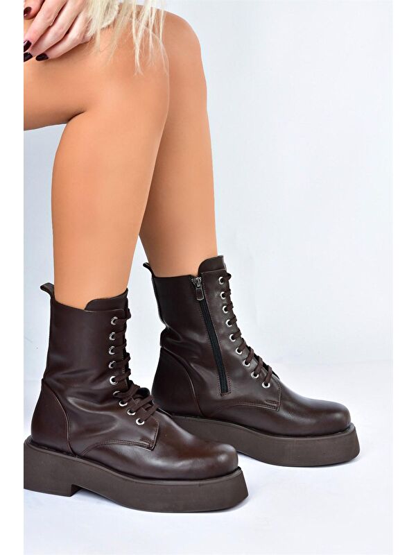 L6101301 Kahverengi Kadın Bot - Görsel 3