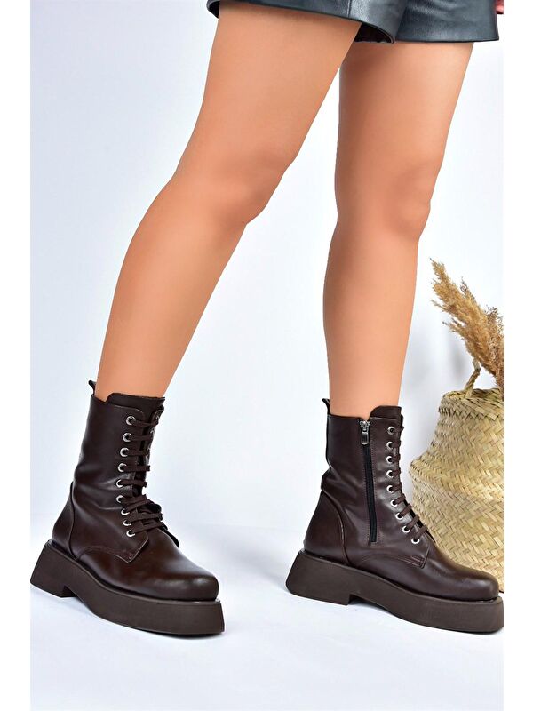 L6101301 Kahverengi Kadın Bot - Görsel 5