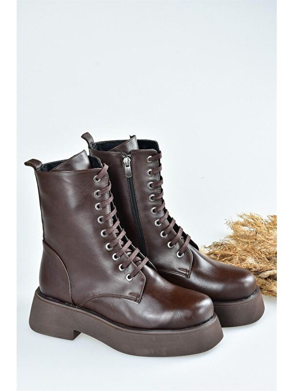 L6101301 Kahverengi Kadın Bot - Görsel 6