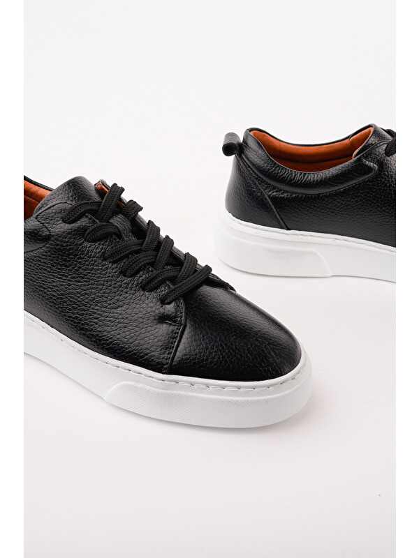 Muggo LEONS Hakiki Deri Erkek Kalın Taban Bağcıklı Günlük Casual Sneaker