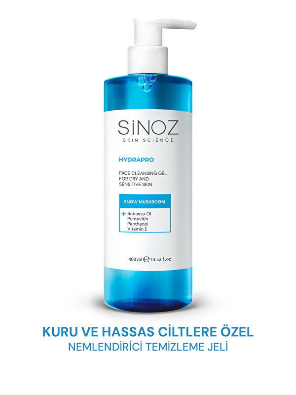 Sinoz Hydrapro Kuru Ve Hassas Ciltler Için Nemlendiricili Yüz Temizleme Jeli 400 Ml