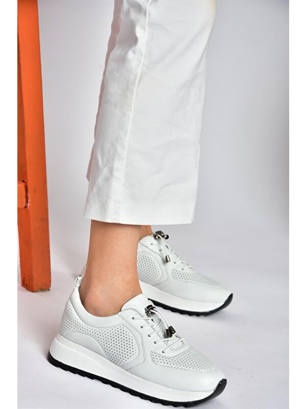 P540009203 Beyaz Kadın Sneakers - Görsel 3