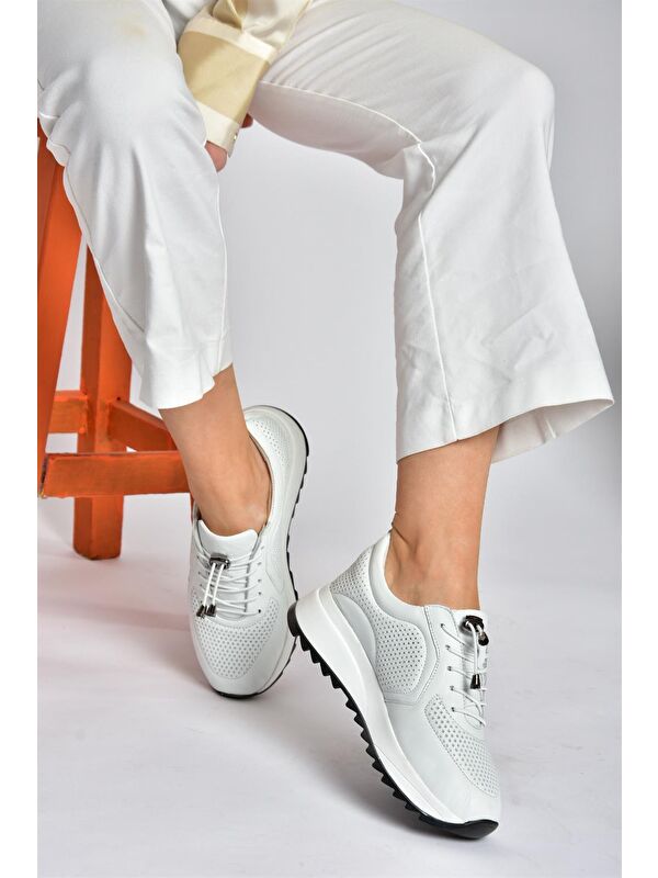 P540009203 Beyaz Kadın Sneakers - Görsel 4