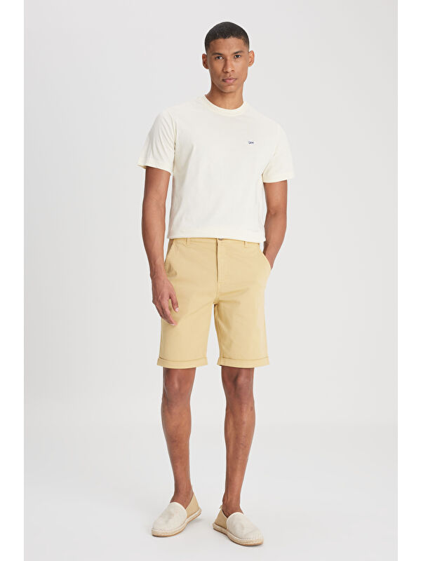 Lee Regular Fit Normal Bel Camel Şort