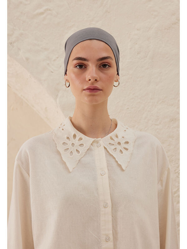 Fresh Scarfs Silikonlu Kaydırmaz Bone Füme