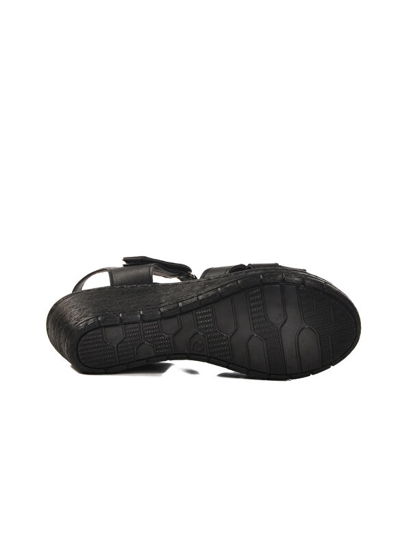 Siyah Topuklu Kadın Sandalet 673572 Z - Görsel 6