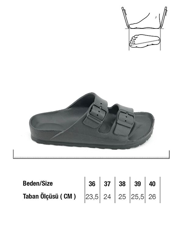 Yazlık Kadın Çift Toka Ayarlanabilir Banyo Bahçe Plaj Havuz Terlik - Görsel 4