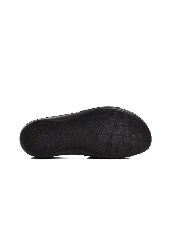 6808 Siyah Topuk Jel Destekli Kadın Terlik - Görsel 6