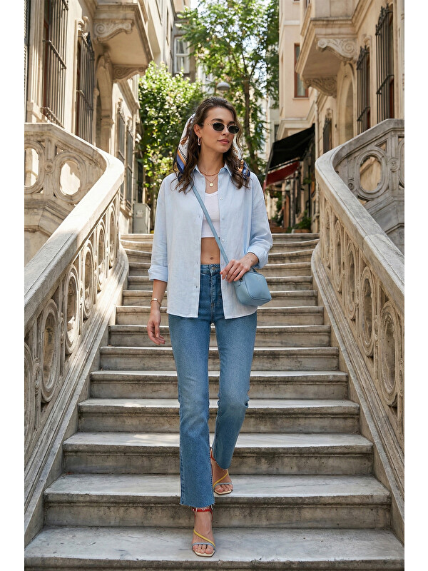 Lela Pamuklu Regular Fit Uzun Kollu Düz Gömlek Cf25S168305