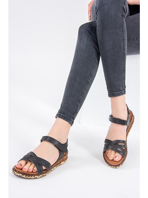 Siyah Kadın Sandalet F288061409 - Görsel 2