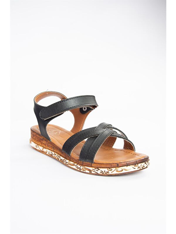 Siyah Kadın Sandalet F288061409 - Görsel 5