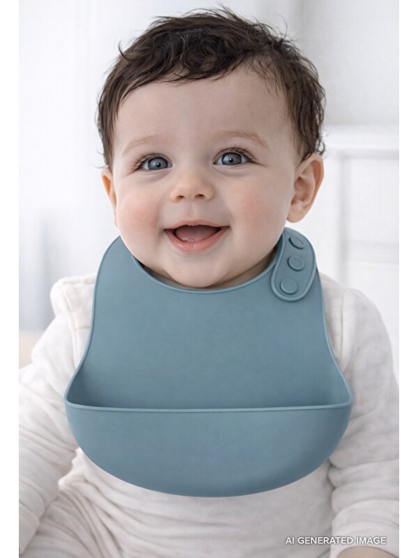 Babyjem Mini Silikon Önlük Mint