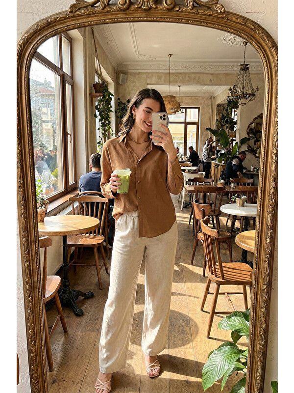 Lela Pamuklu Regular Fit Uzun Kollu Düz Gömlek Cf25S168305