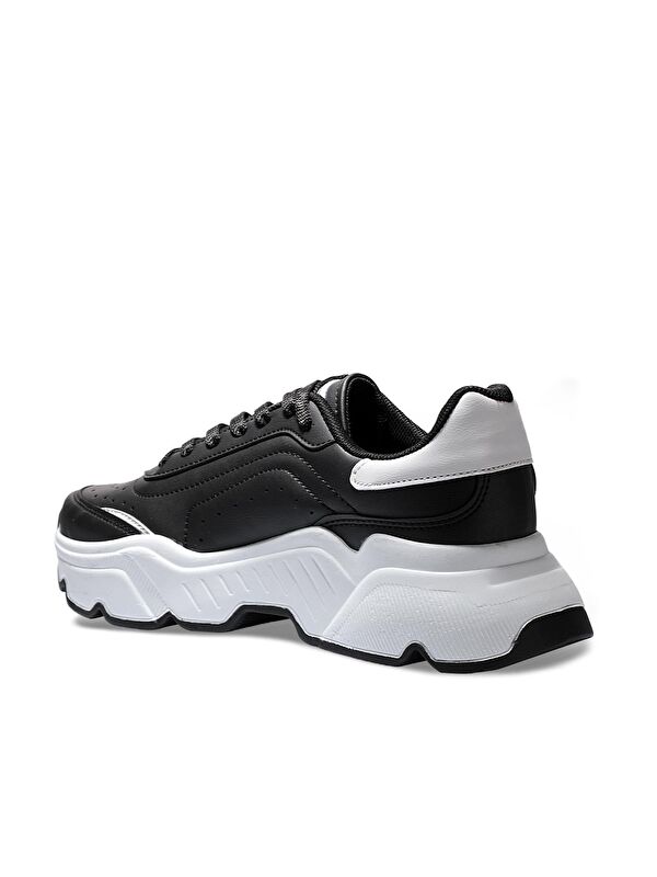 ZALMON Sneaker Kadın Ayakkabı Siyah / Beyaz - Görsel 4