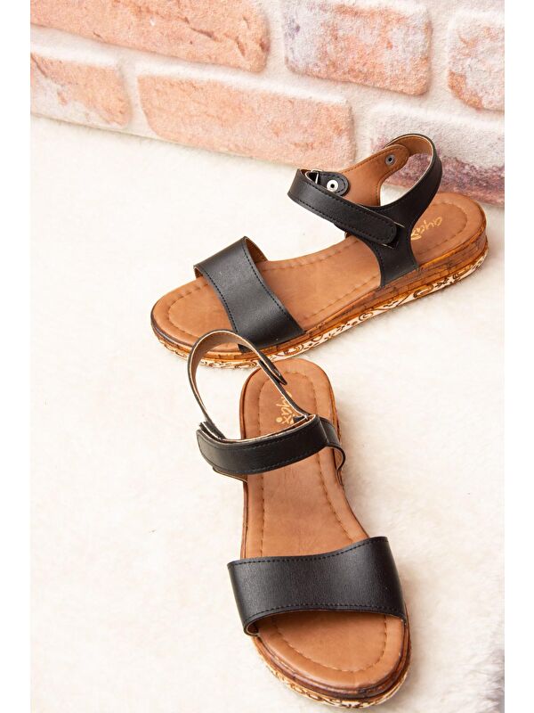 Siyah Kadın Sandalet F288061309 - Görsel 4