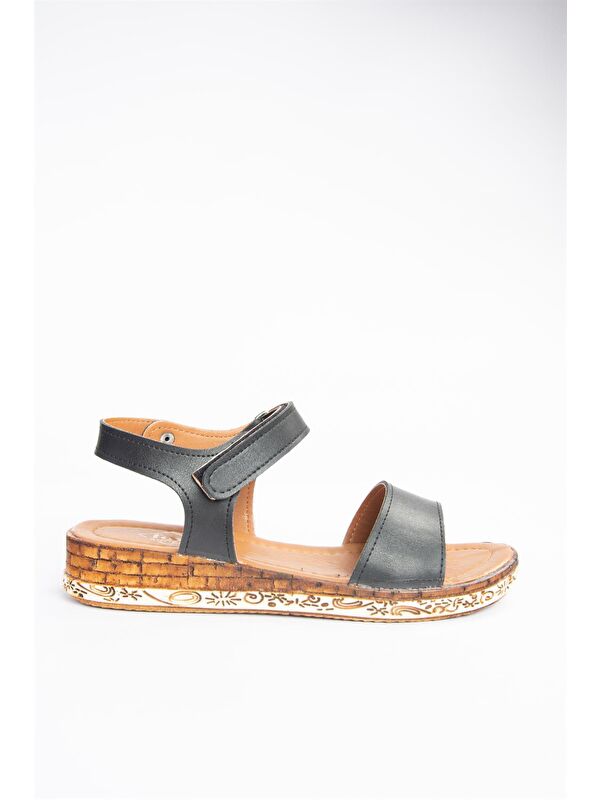 Siyah Kadın Sandalet F288061309 - Görsel 5