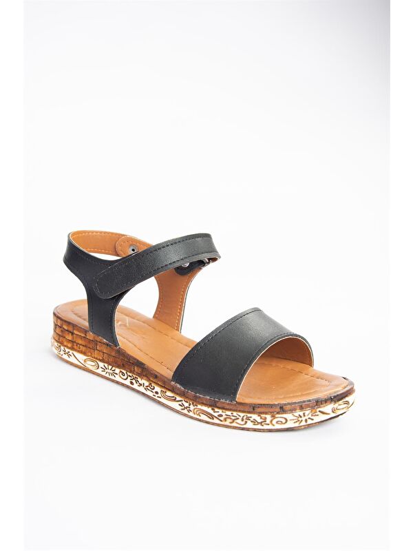 Siyah Kadın Sandalet F288061309 - Görsel 6