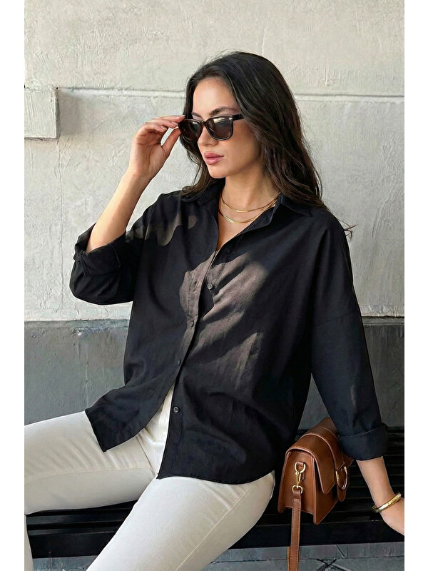 Lela Pamuk Karışımlı Regular Fit Kadın Gömlek 6772418