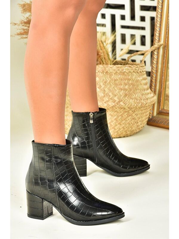 L2510893 Siyah Kadın Bot - Görsel 3