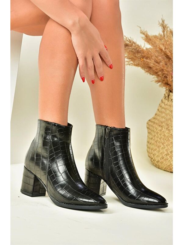 L2510893 Siyah Kadın Bot - Görsel 5