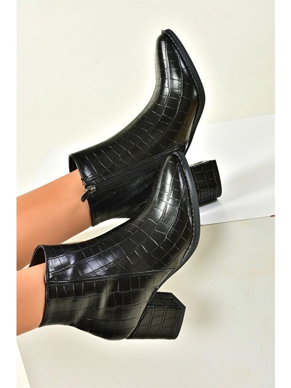 L2510893 Siyah Kadın Bot - Görsel 6