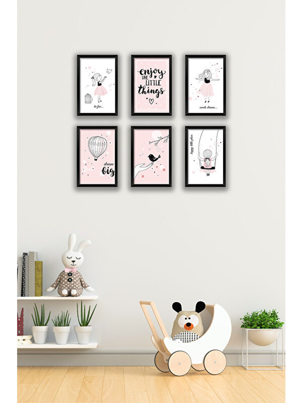Artavessa 6 Parça Çerçeve Görünümlü Mdf Tablo Seti - 6KIDSARTAVESSA5-1520