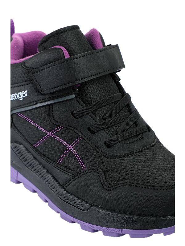 KETI I Unisex Çocuk Cırt Cırtlı Siyah / Mor Bot - Görsel 5