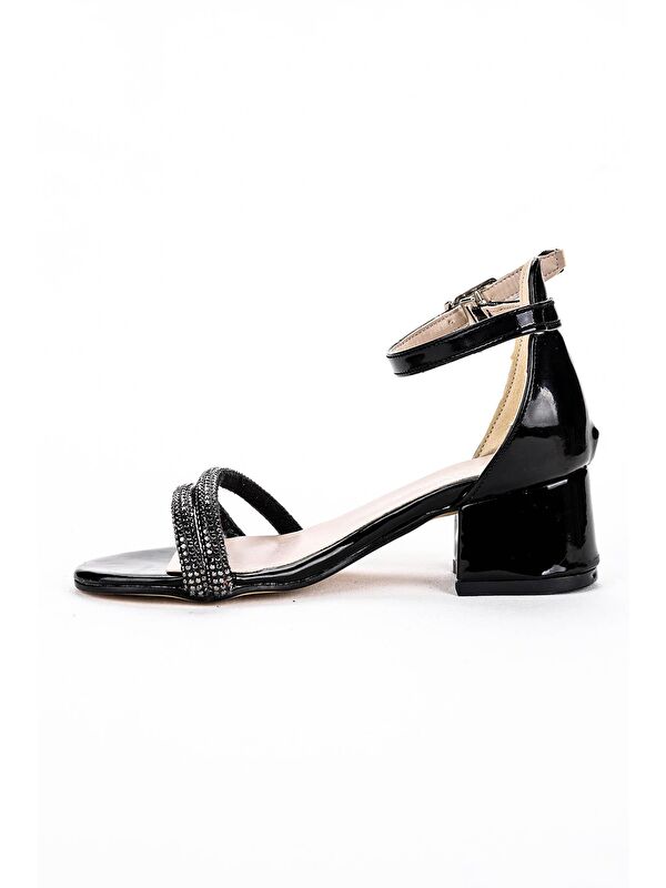 Sarer Rugan Taşlı Kız Çocuk 3 Cm Topuklu Sandalet Abiye Ayakkabı - Görsel 6