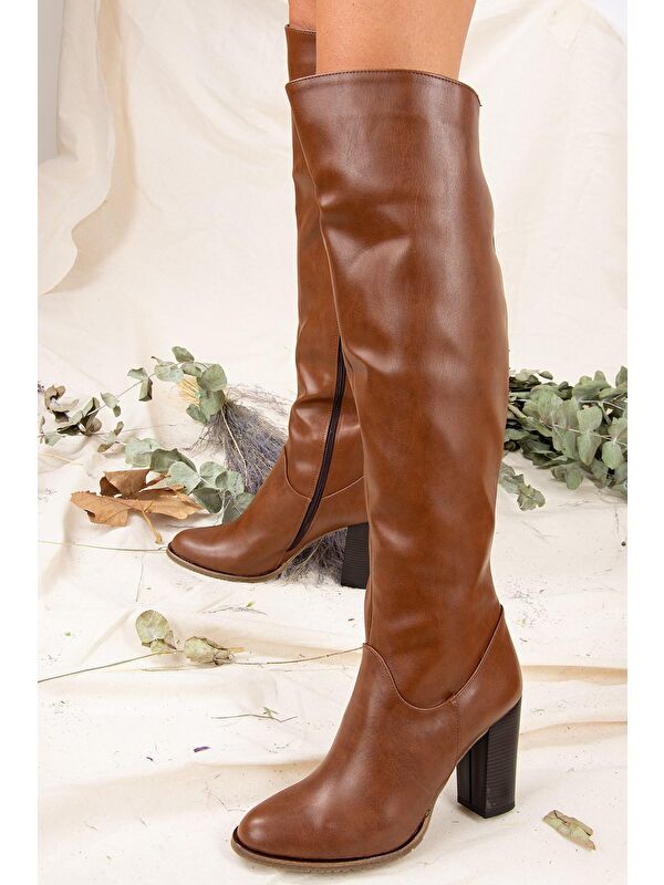 A654018009 Taba Kadın Çizme - Görsel 4