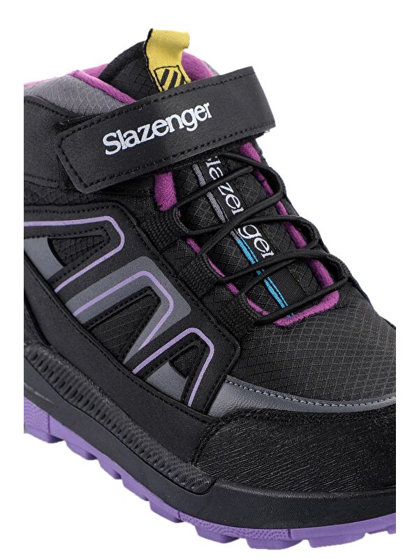 KEPHAS IN Unisex Çocuk Cırt Cırtlı Siyah / Mor Bot - Görsel 5