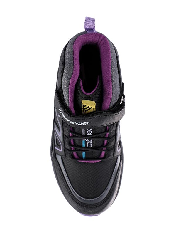 KEPHAS IN Unisex Çocuk Cırt Cırtlı Siyah / Mor Bot - Görsel 6