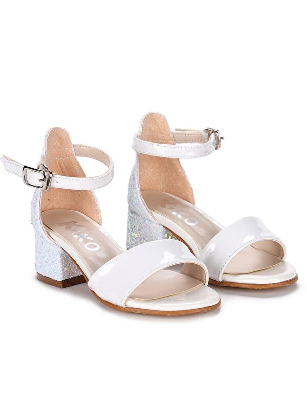 Sheila Ayna Çam Günlük Kız Çocuk 3 Cm Topuklu Sandalet Abiye Ayakkabı - Görsel 4