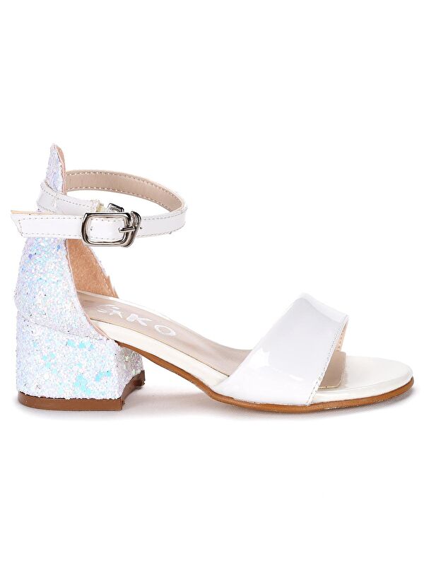 Sheila Ayna Çam Günlük Kız Çocuk 3 Cm Topuklu Sandalet Abiye Ayakkabı - Görsel 5