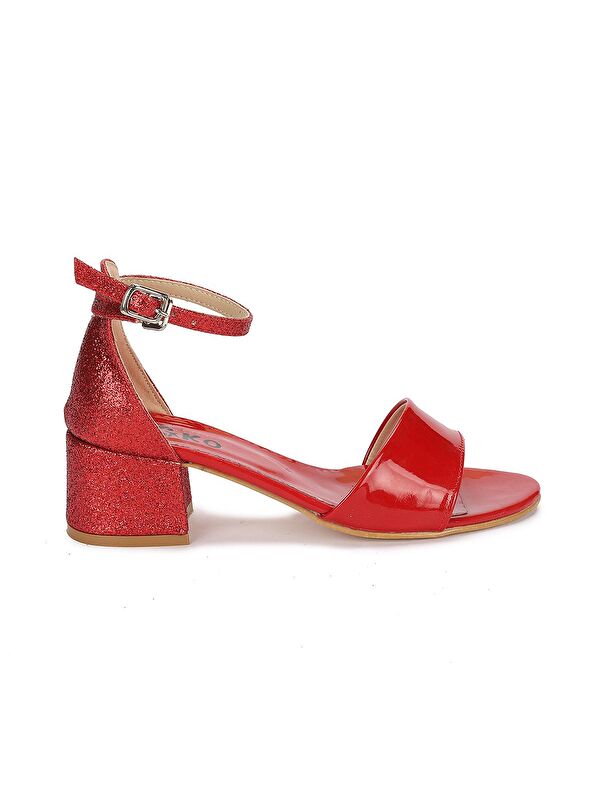 Sheila Ayna Kum Günlük Kız Çocuk 3 Cm Topuklu Sandalet Abiye Ayakkabı - Görsel 5