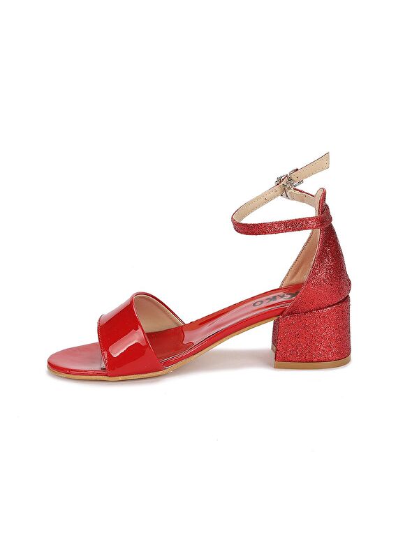 Sheila Ayna Kum Günlük Kız Çocuk 3 Cm Topuklu Sandalet Abiye Ayakkabı - Görsel 6