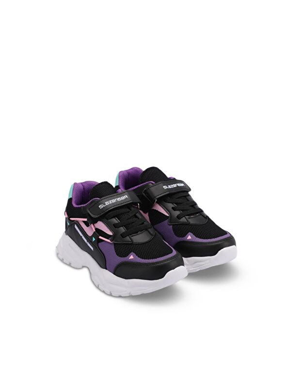 KEKOA IN Kız Çocuk Sneaker Ayakkabı Siyah / Mor - Görsel 3