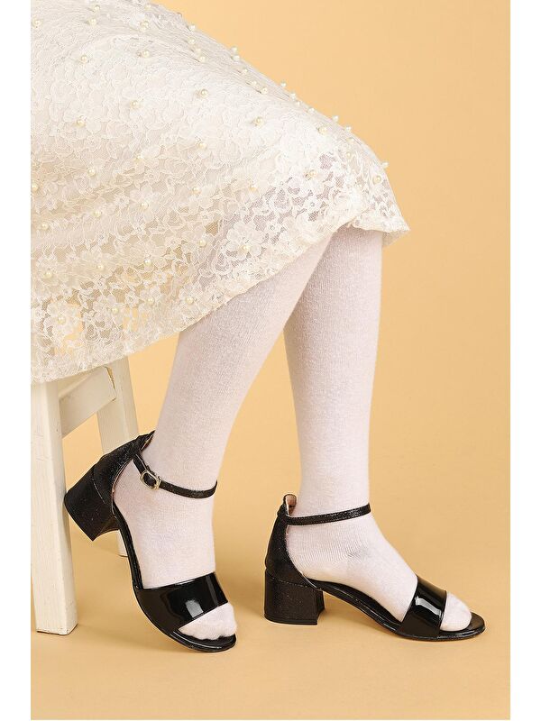 Sheila Ayna Kum Günlük Kız Çocuk 3 Cm Topuklu Sandalet Abiye Ayakkabı - Görsel 3