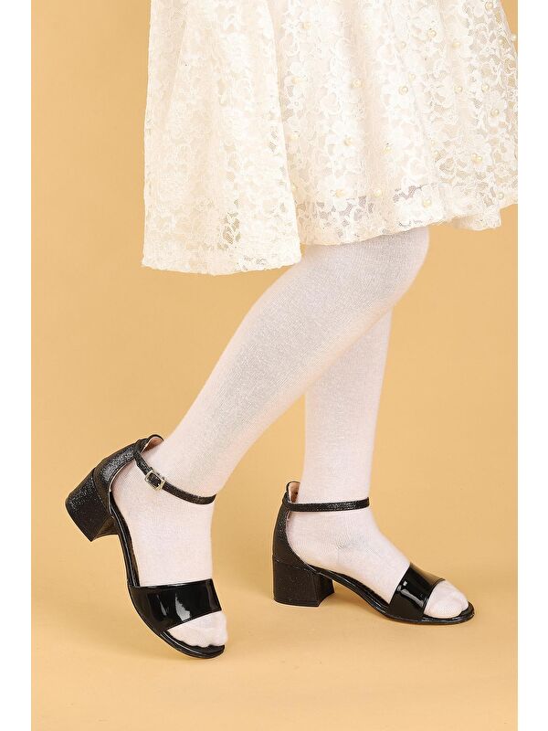 Sheila Ayna Kum Günlük Kız Çocuk 3 Cm Topuklu Sandalet Abiye Ayakkabı - Görsel 4