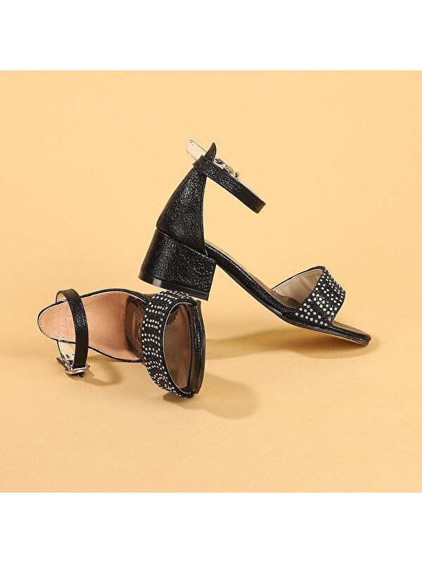 Heidi Çatlak Günlük Kız Çocuk 3 Cm Topuklu Sandalet Abiye Ayakkabı - Görsel 3