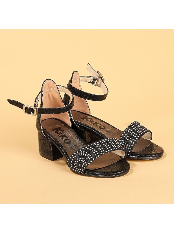 Heidi Çatlak Günlük Kız Çocuk 3 Cm Topuklu Sandalet Abiye Ayakkabı - Görsel 4