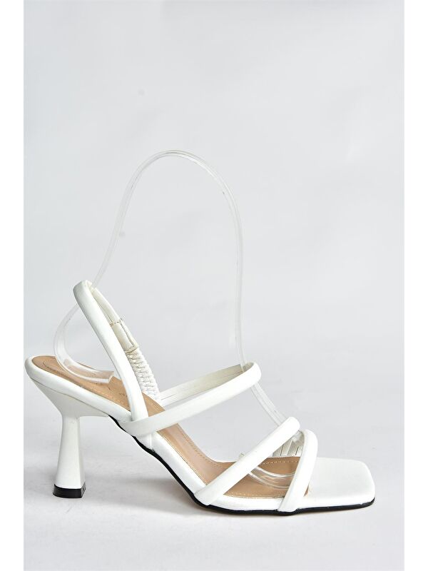 Beyaz İnce Topuklu Kadın Ayakkabı P404471009 - Görsel 5