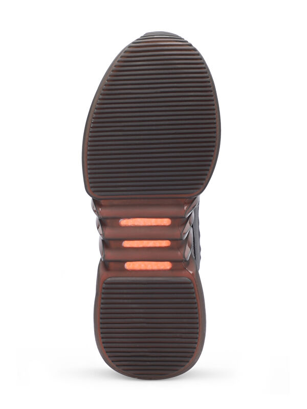 ZALAR Erkek Sneaker Ayakkabı Koyu Gri / Turuncu - Görsel 8